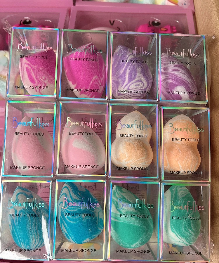 Facial Sponge Wholesale Mini Make Up Set Foundation BB Cream Beauty Blend magic Sponge Beauty Makeup Sponge with packaging box