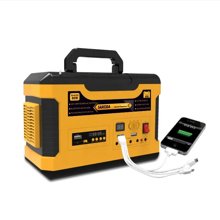 12V80W Portable solar power energy system Mini solar panel kit set for home power banklighting kit solar radio