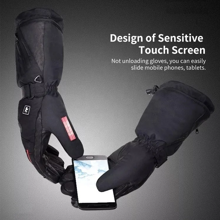 OEM Outdoor Cycling Motorcycle Skiing Camping Skating Climbing Hiking Waterproof Battery Heated Winter Warm Gloves