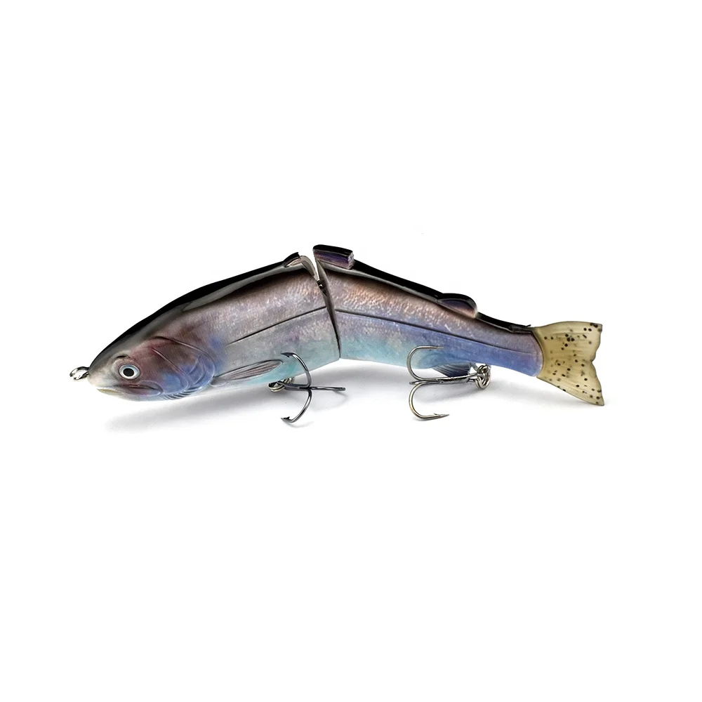 New Hand Carved S Shape Trout Glide Bait Soft Tail Swimbait For Bass Trout Pike Fishing Glide Bait
