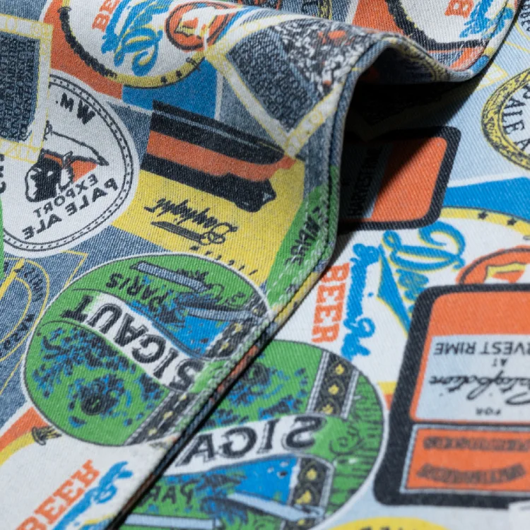 hot sale accept custom printing  low moq high quality stretch material denim fabric