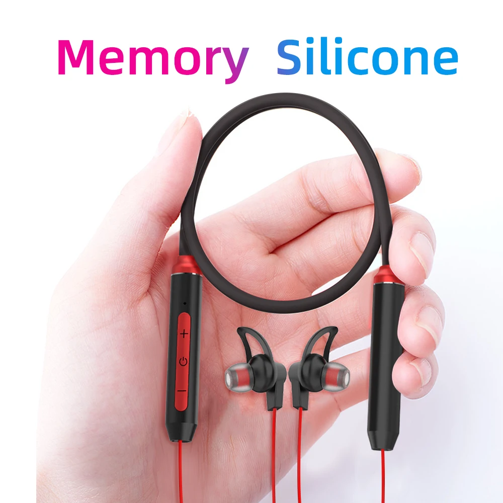 Neckband wireless 5.0 sport Earphone metal magnetic waterproof tws stereo handfree headset