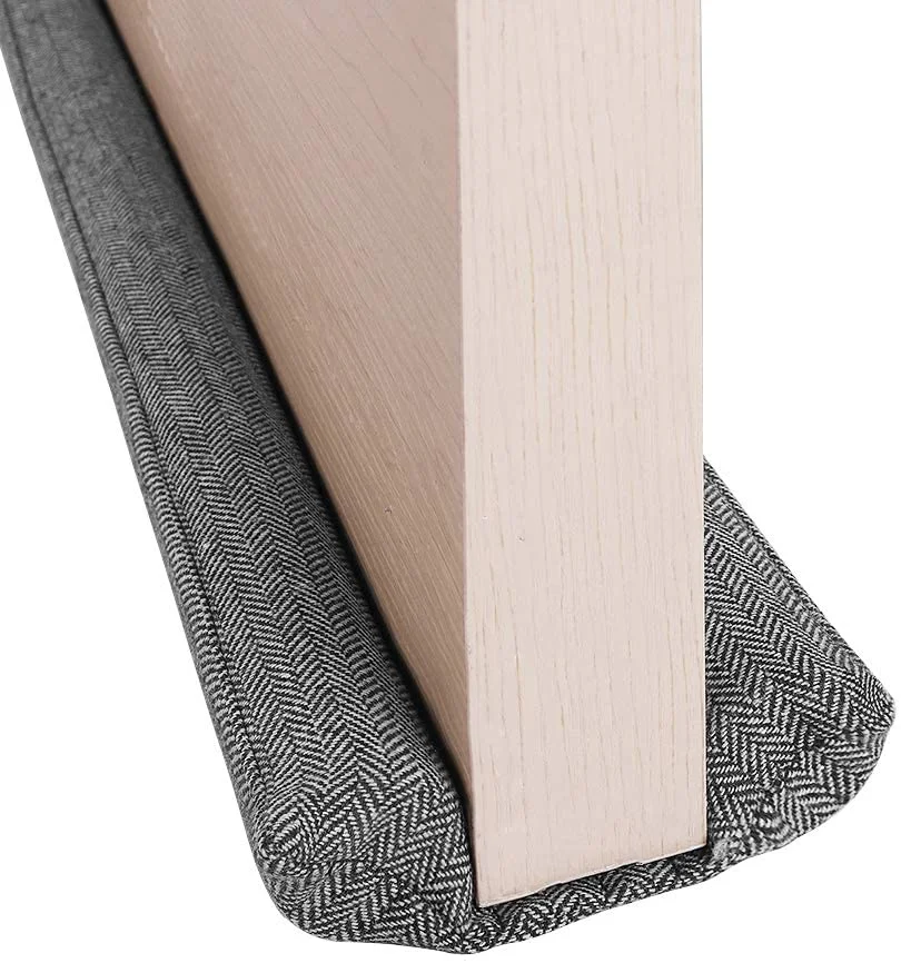 Holikme Twin Door Draft Stopper Weather Stripping Window Breeze Blocker Adjustable Door Sweeps 34inch Grey