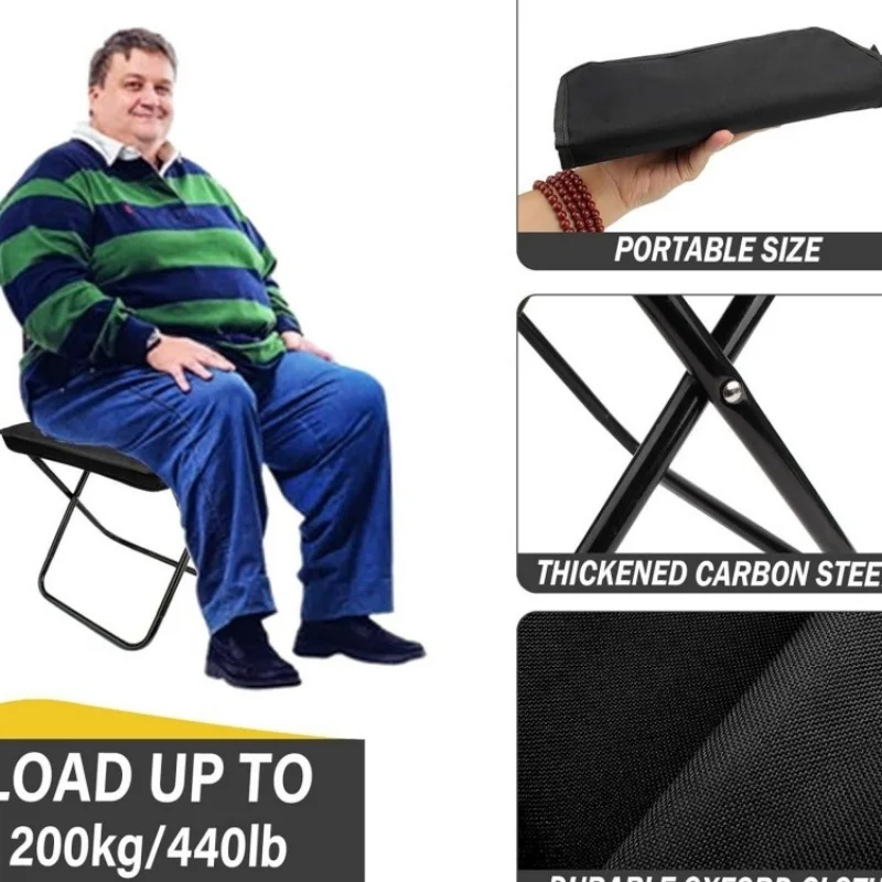 Portable Folding Stool Carry Bag Collapsible Outdoor Travel Walking Hiking Fishing Picnic Barbecue Camping Stool