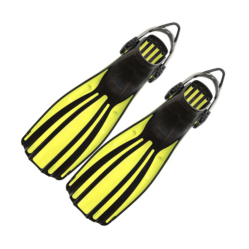 OEM Low MOQ Open Heel Spring Strap Long Diving Fins Flipper Diving Fins