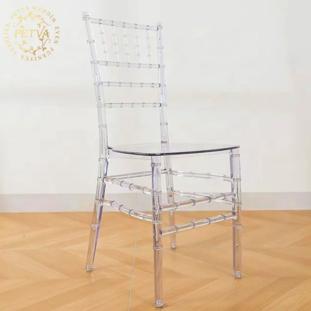 Transparent clear Chiavari Chair  Plastic Chair for Events  Wedding and Event Hotel Chairs