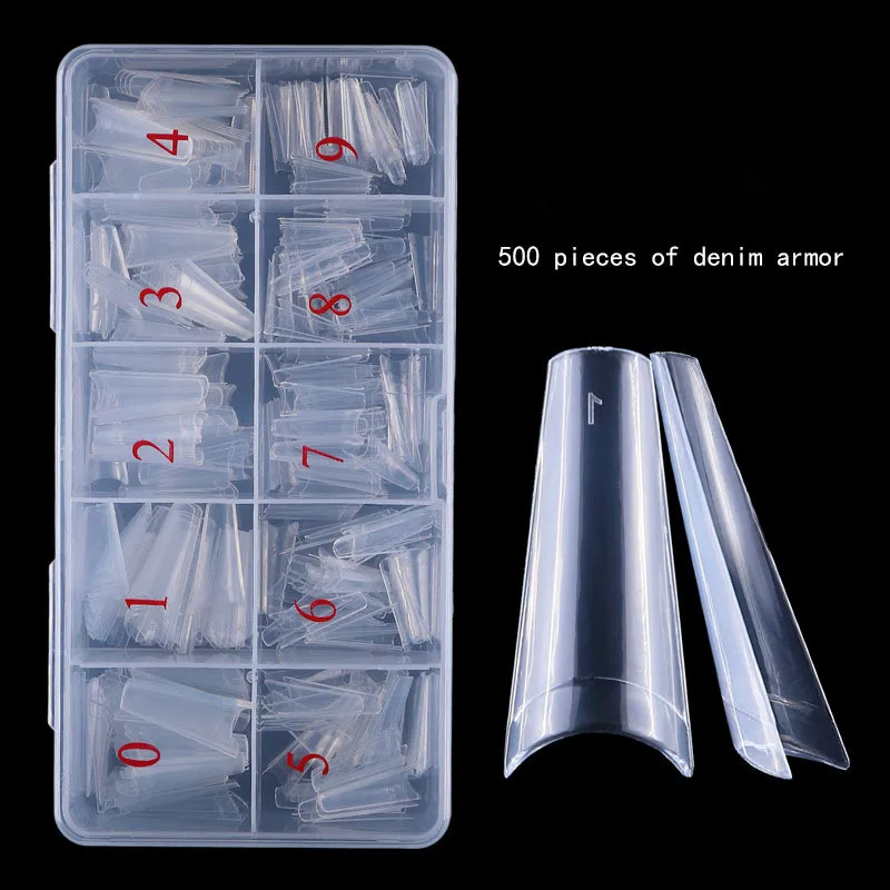 Hot selling 500pcs box square press on nail tips with low price