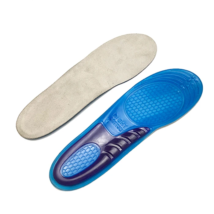 Free cutting design high elastic silicone gel footwear insert foot pain relief sport running insole for shoes