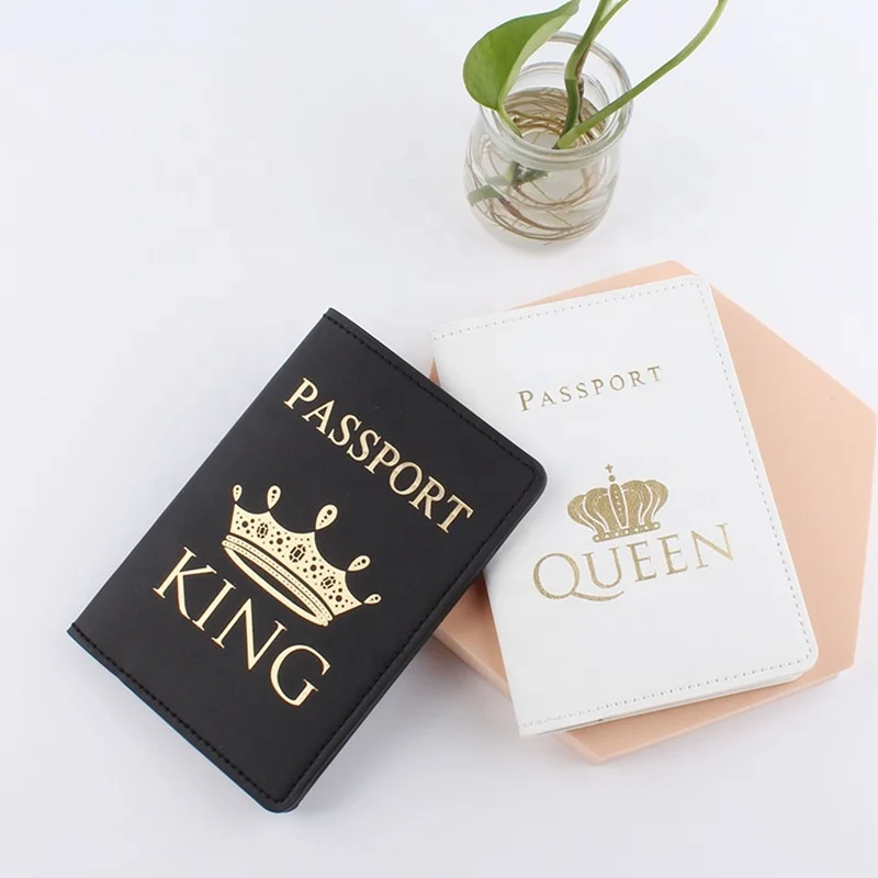 2022 Premium leather travel passport holder cover fashion print passport case cover with custom logo