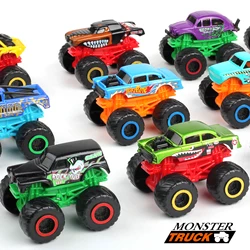 Sunq 2023 New Arrival 3Pcs Big Wheel Monster Truck Toys Set Friction Alloy Toy Cars Vehicles For Kids Best Gift For Boys