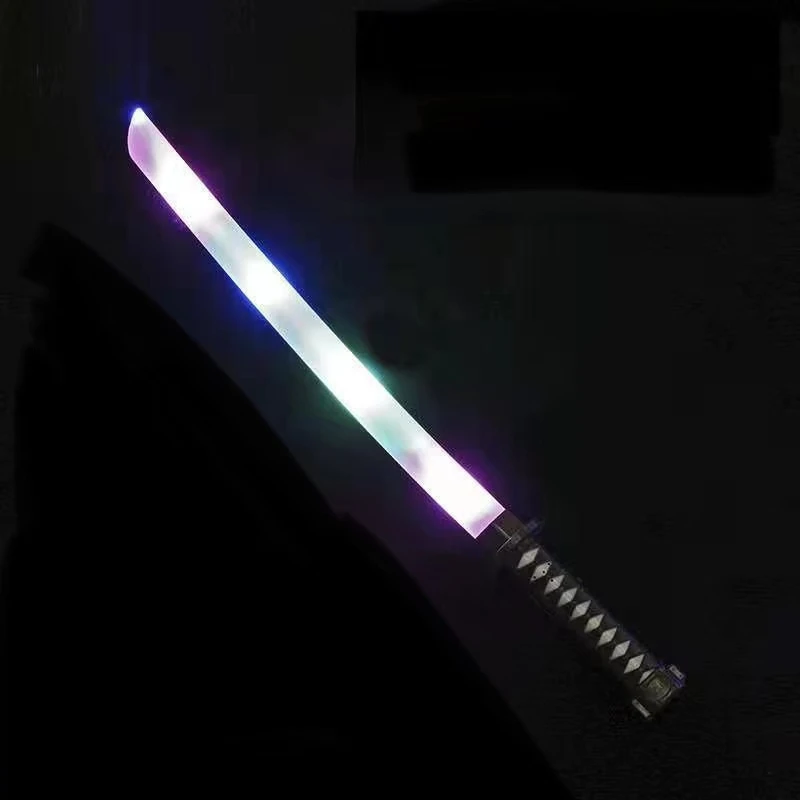 Party Kids Cosplay Luminescence Prop Flash Sword Light Up Toys Saber Pixel Double Flashing Music Led Flashing Toy Swords