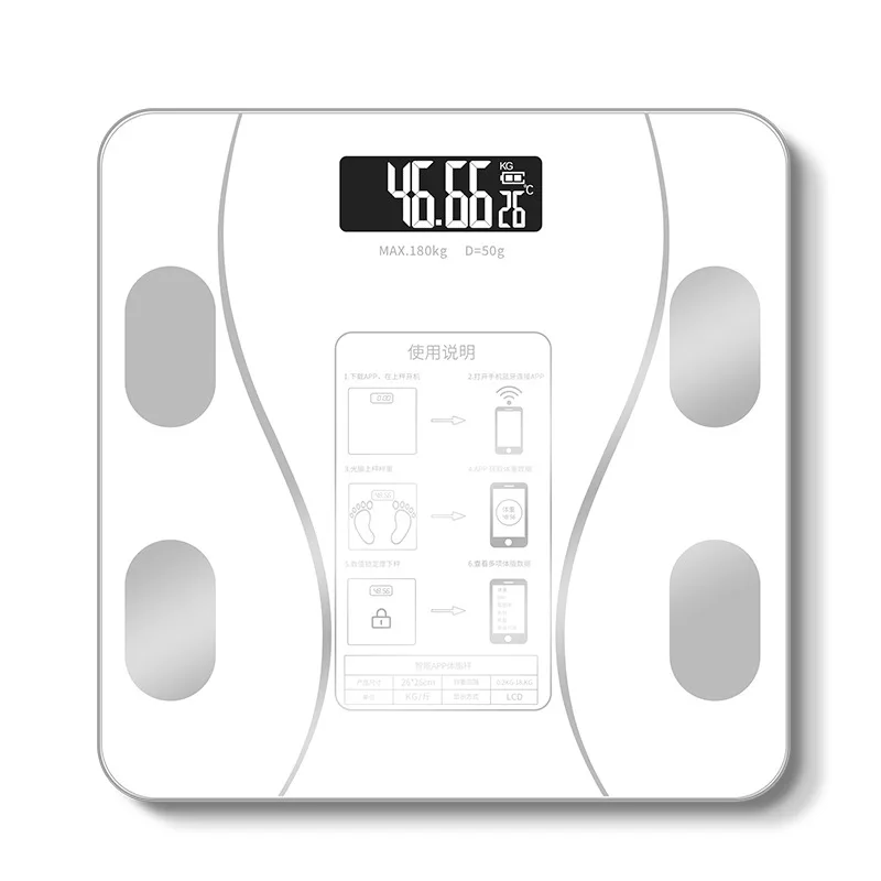 Смарт-весы Black Body Fat Scale, цифровой беспроводной прибор для измерения индекса массы тела, с приложением для смартфона