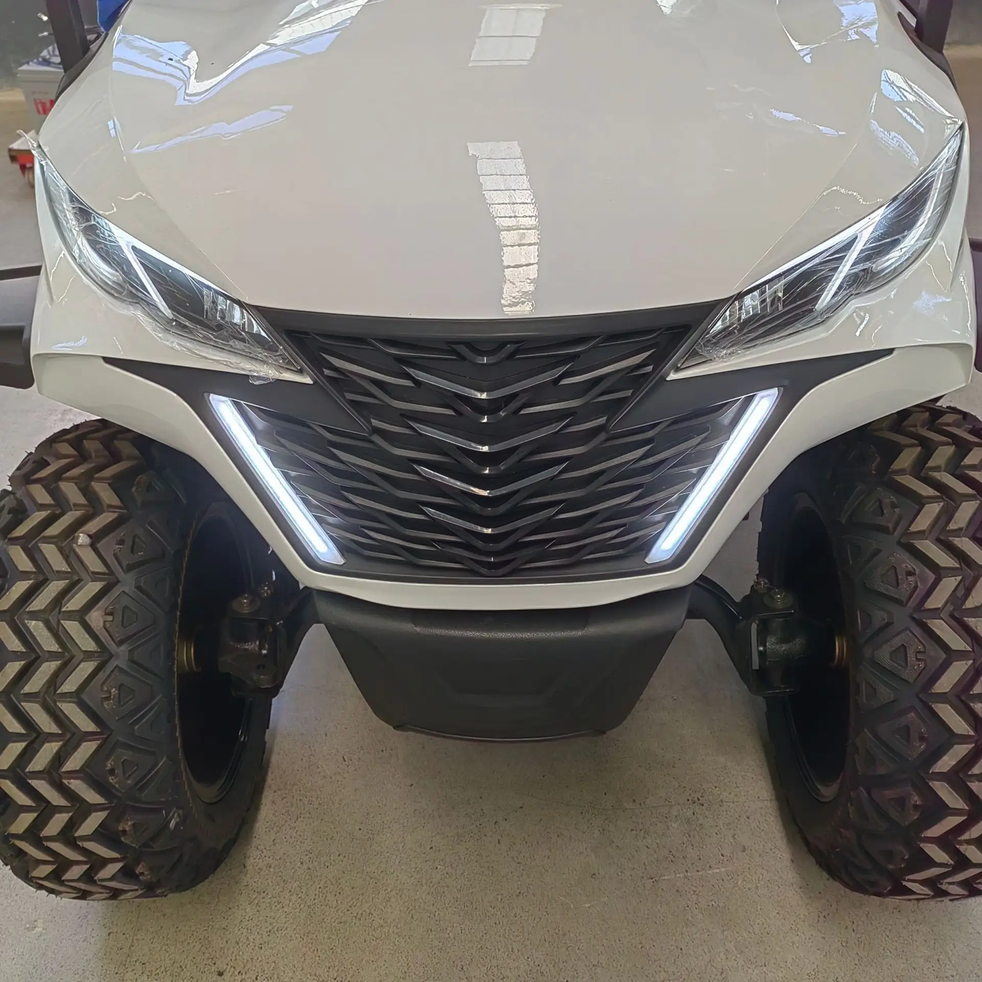 Белый 4-х колесный дисковый тормоз 8-местный газовый Гольф-кар 300cc четырехтактный мотор гольф-кар