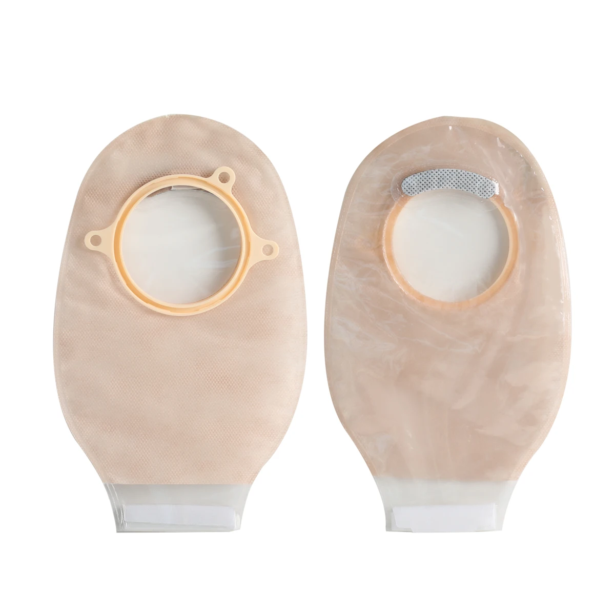 Two piece 57mm or 70mm transparent drainable colostomy bag
