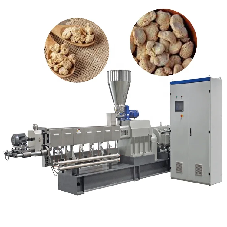 Twin Screw Full Automatic Tvp Textured Soy Protein Extruder Soya Protein Making Machine Production Line