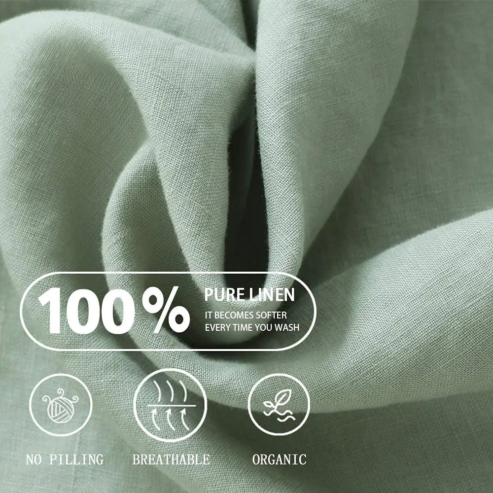 High grade 100% Flax linen fabric stone washed 280cm width for bedding usage sofa and cushion home textile pure linen fabric