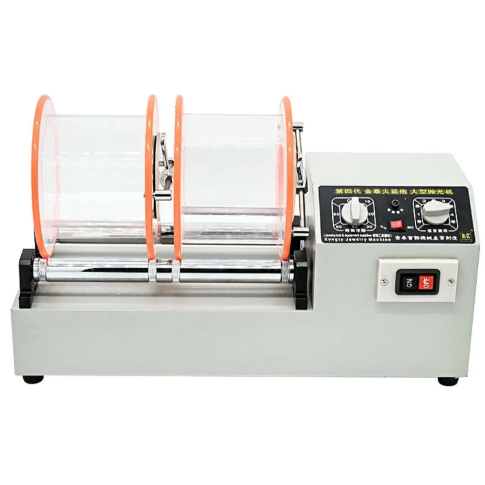 KT-1320 Jewelry Polisher 16kg Capacity Mini Machine With Timer Jewelry Finisher Rotary Tumbler Polish Machine For Jewelry Stone