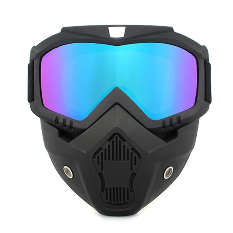 Detachable Motorcycle Helmet Retro for Goggles Motocross Racing Riding Cool Helmet Glasses Knight Equipment