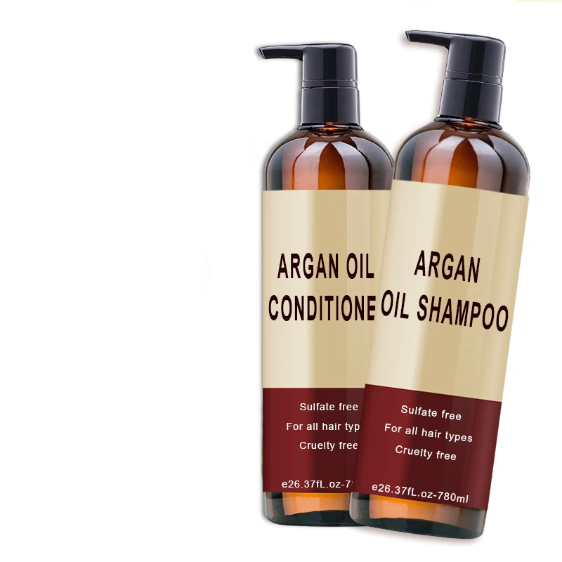 OEM private label hair oil natural organic argan oil custom shampoo and conditioner for hair care set