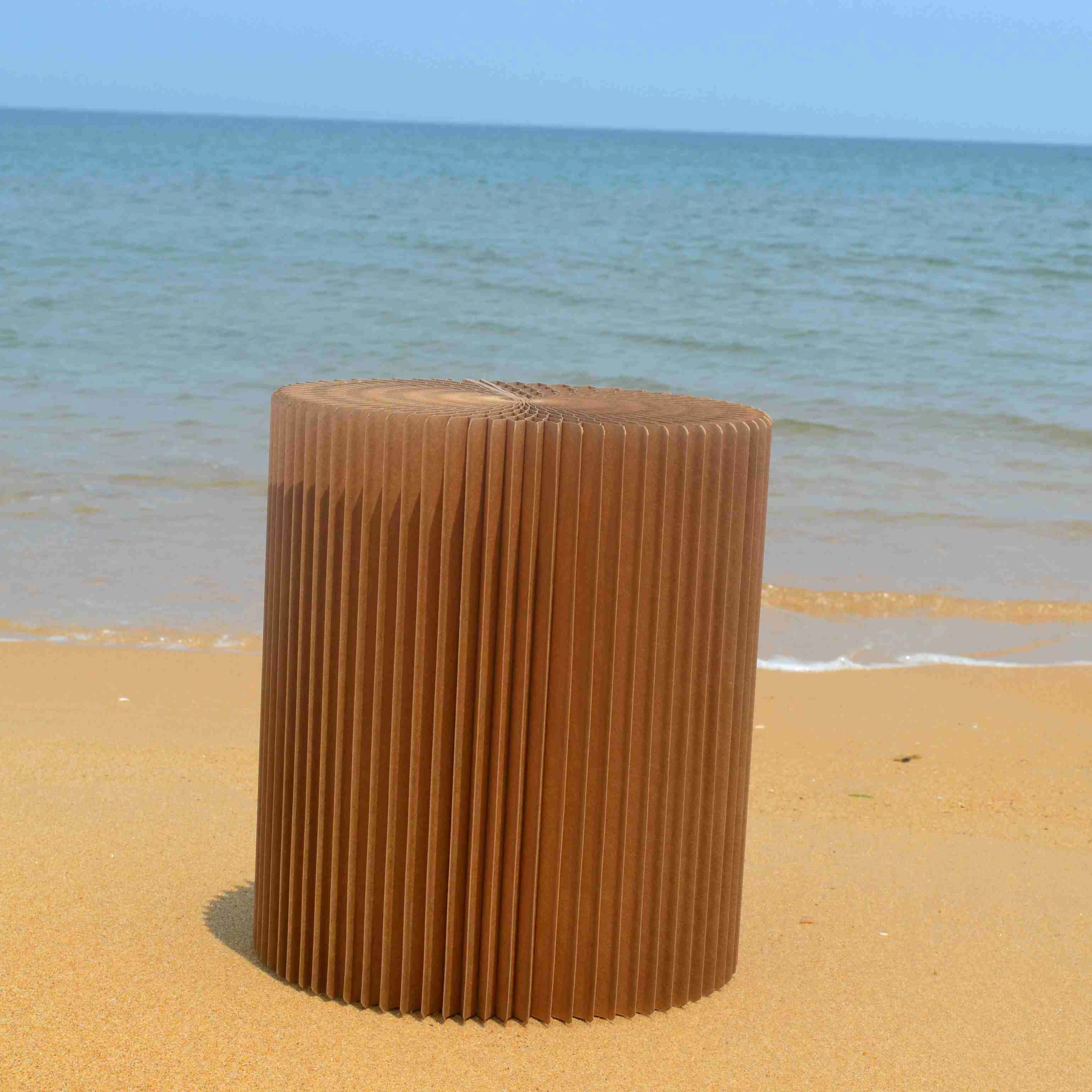 Hot Selling Fashion folding recycle cheap paper stool easy to carry paper green furniture cushion