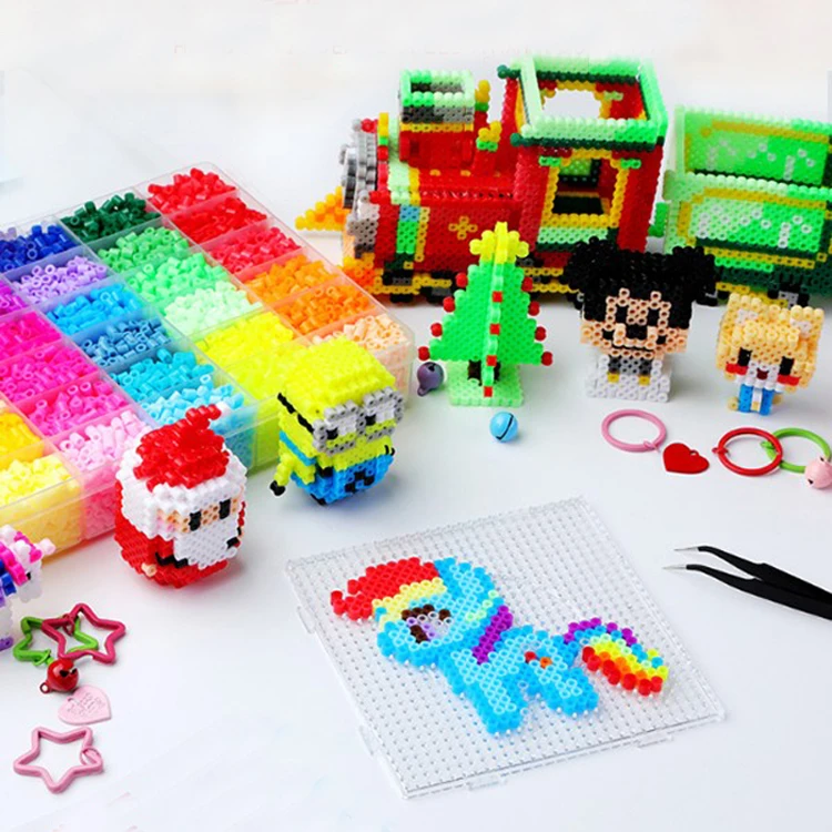 New designed box packing kids cheap diy hama beads 5mm