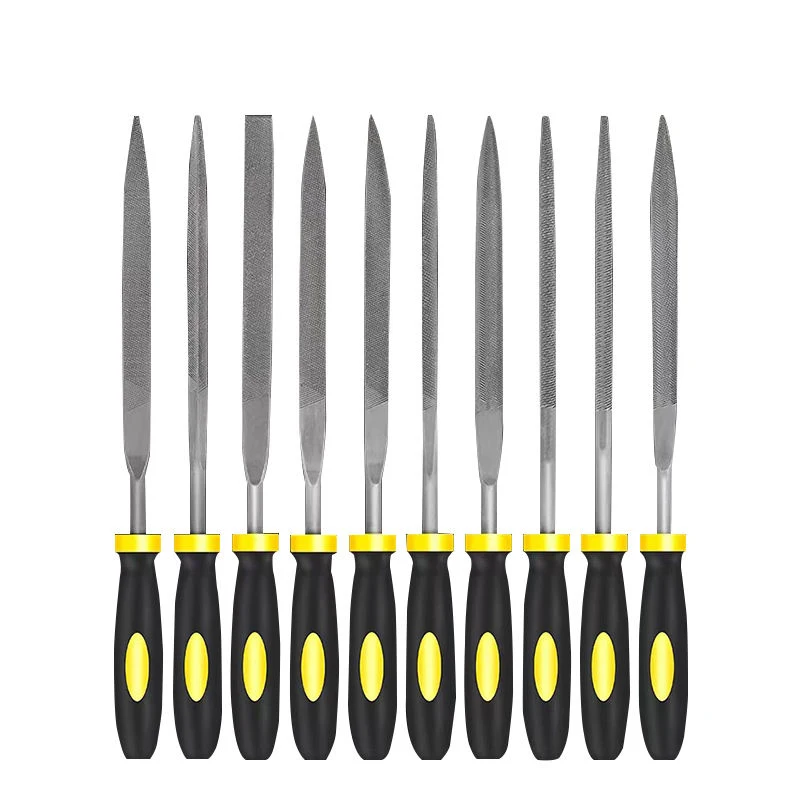 Metal Steel File Set  Includes Flat/Half-round/Round/Triangle/Square / Flat Warding 10PCS for Woodwork/Metal/jeweler/Plastic