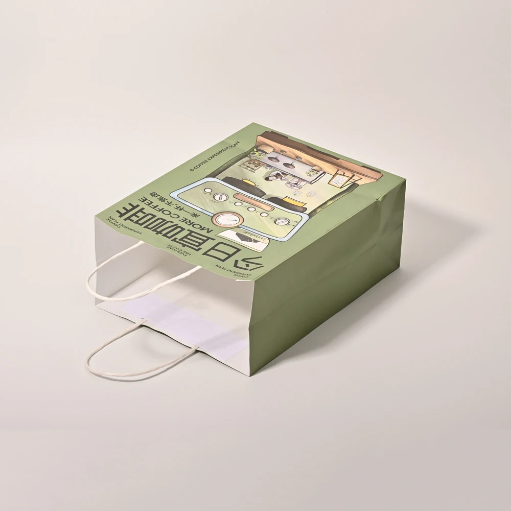 Modern Design Custom Paper Bags With Logo Paper Bag Customize Twisted Handle Paper Packaging Bag