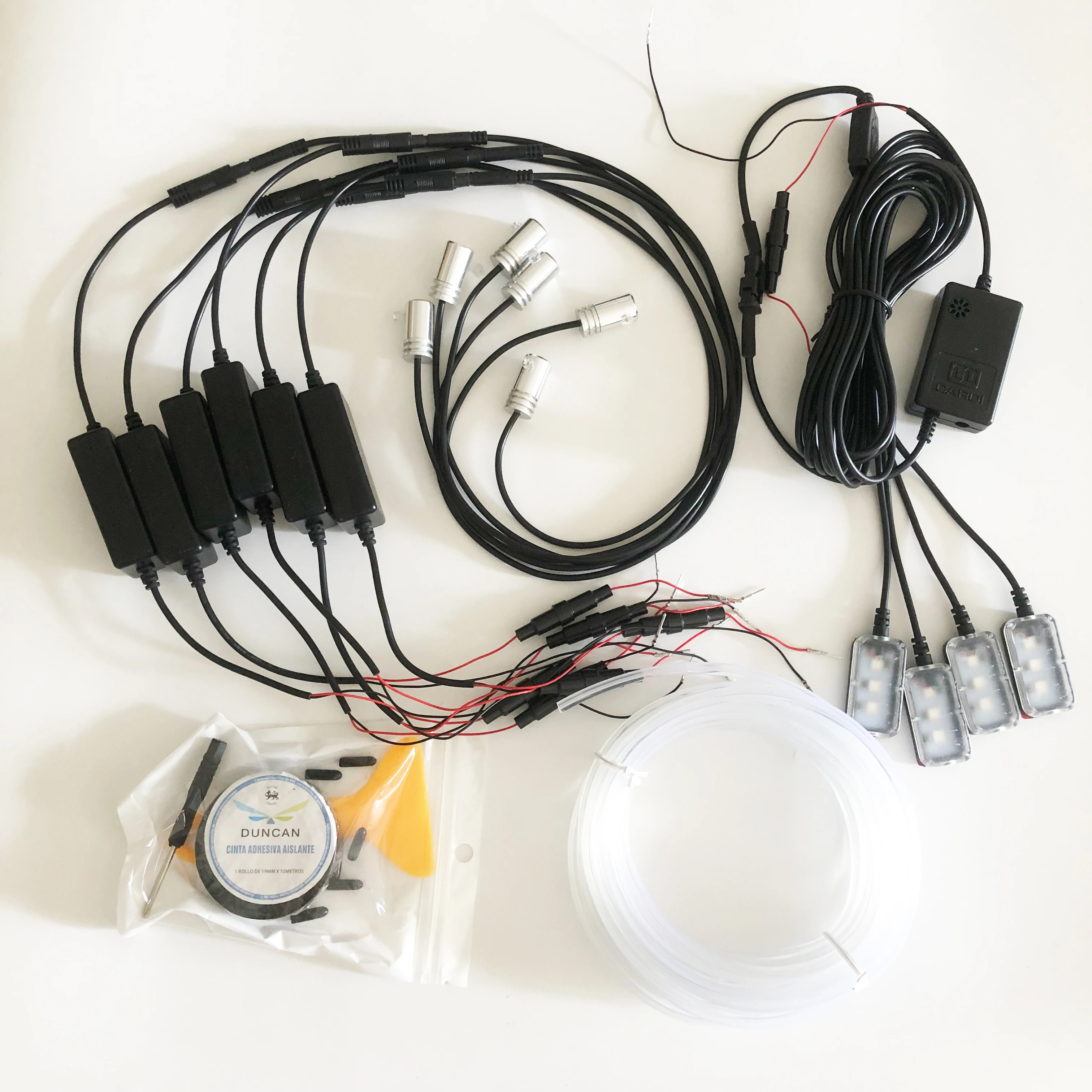 car LED RGB 8M Interior decoration guide led car lights fiber optic strip light remote and app dual control PMMA fiber opti