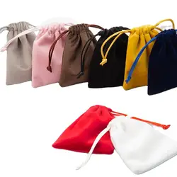 New High-end Microfiber Envelope Bag Necklace Earrings Jewelry Bag Double-sided Flannel Leather Bag Embossed Logo