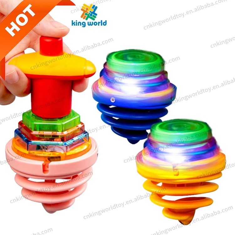 Classic Toys Hot Sale Light up Flashing Plaything Kids for Indoor Play Musical Gyro Bouncing Gyroscope Spinning Top