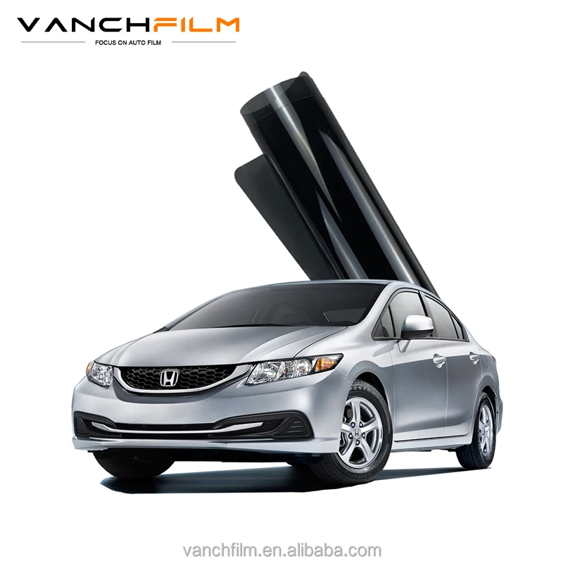 VANCHFILM High Heat Insulation Stickers Black Color Antiscratch Self Adhesive Double-layer Magnetron Car Window Tint Film