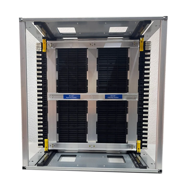 big size smt pcb magazine rack with slot stopper plates and slot stopper clips