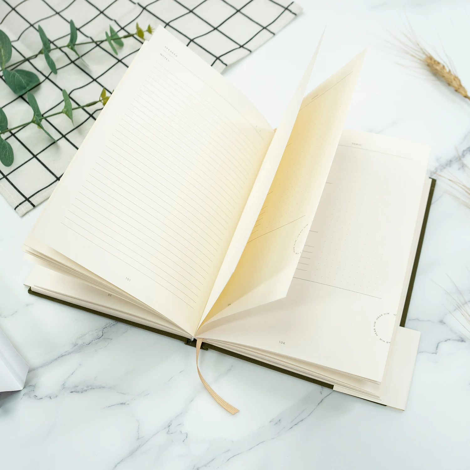 Custom Printing Black Hardcover Linen Office School Supplies Planner Diary Hearken Book Journal Notebook