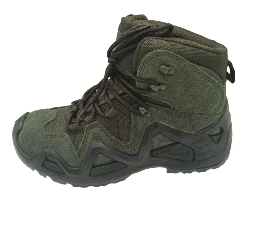 JDS Custom New Trend Green Out Door Solomon Columbia Leather Hiking Boots For Men