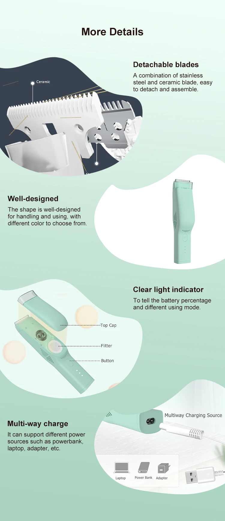 portable electric hair trimmer men/baby hair cutter