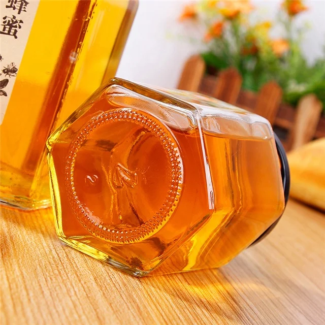  Контейнер для хранения пищевых продуктов LL001 шестигранный стеклянная банка меда 100 мл 180 280 380