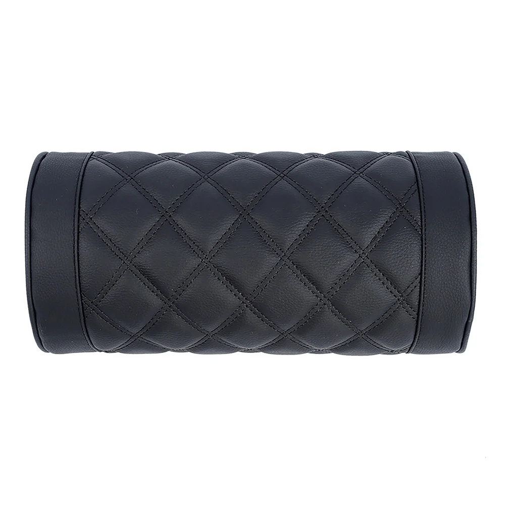 Car Head Rest Pillow Embroidered semicircle car head pillow PU Leather head pillow for car