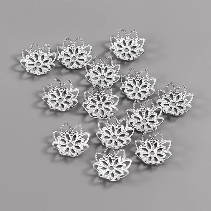 10mm Flower Torus Shape Alloy Beads Caps Stainless steel Findings Spacer Beads For Jewelry Making Charms Necklace Bracelets