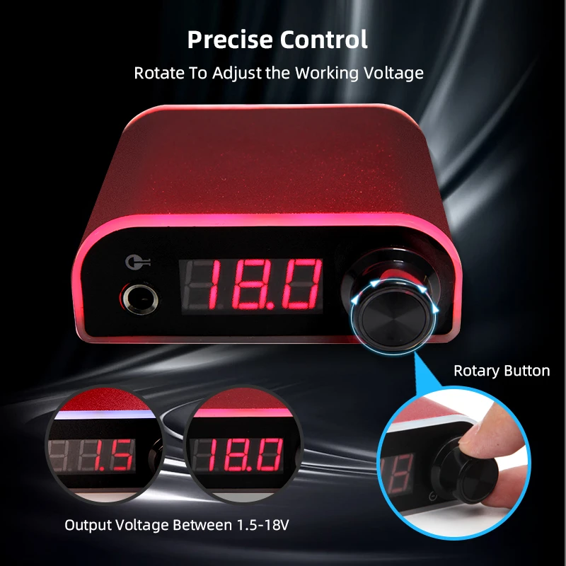 Dragoart Tattoo Supply Digital Control Colorful LED Rainbow Tattoo Power Supply