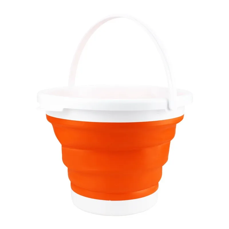 Collapsible Ice Water Camp Storage Bucket Oem promo Foldable Pp Folding Bucket Strong Flexible Tub Plastic Garden Storage Bucket