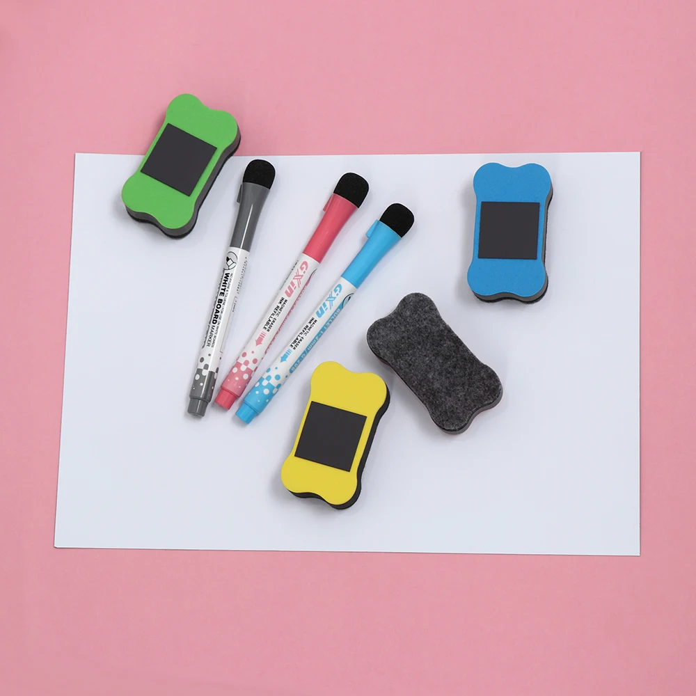 Hot Premium Magnetic Whiteboard Erasers Small Colorful Erasers For Classroom Home And Office