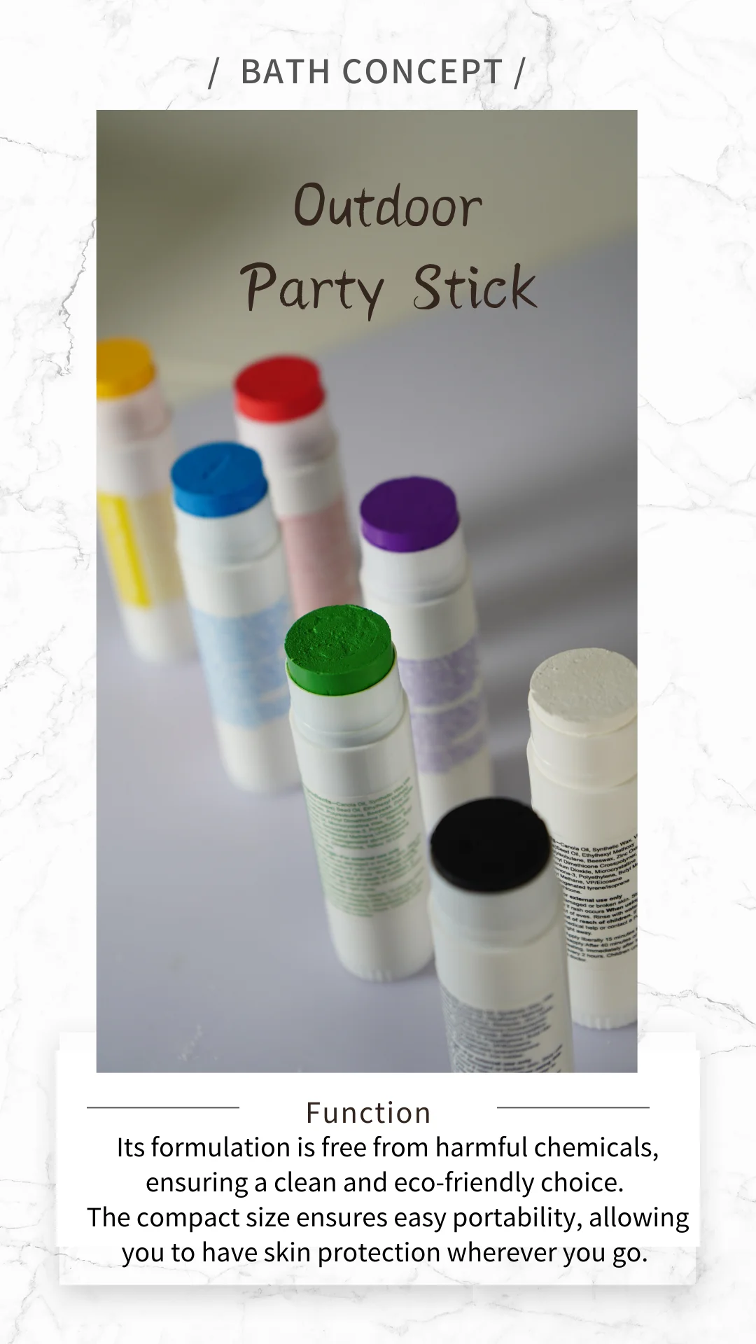 OEM/ODM Private Label Customization Colored Outdoor Stick SPF 50 For Halloween or Party