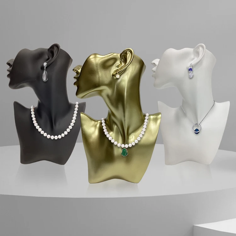 Wholesale Home Decor Earring Stand Display Resin Bust Body Mannequin Jewelry Display for Earrings Necklace Storage