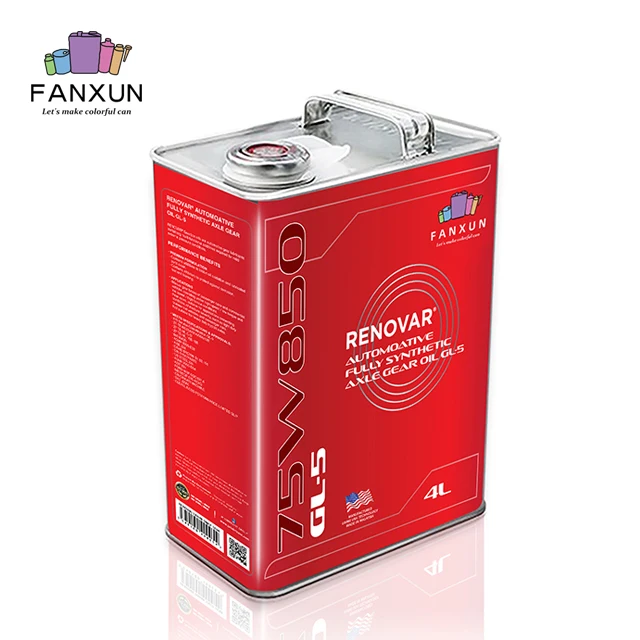 Банки для моторного масла, 4 литра, моторное масло, жестяная банка, пустая жестяная банка