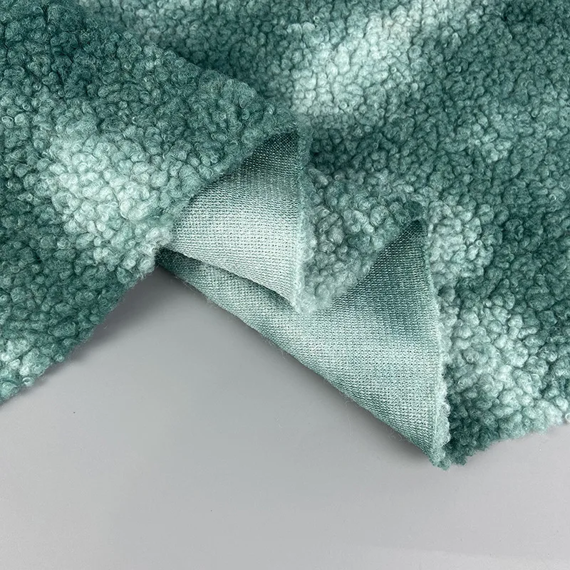 2022 new fabric Graded Teddy tie dyed plush fabric granular Plush autumn and winter fashion toy sofa fabric