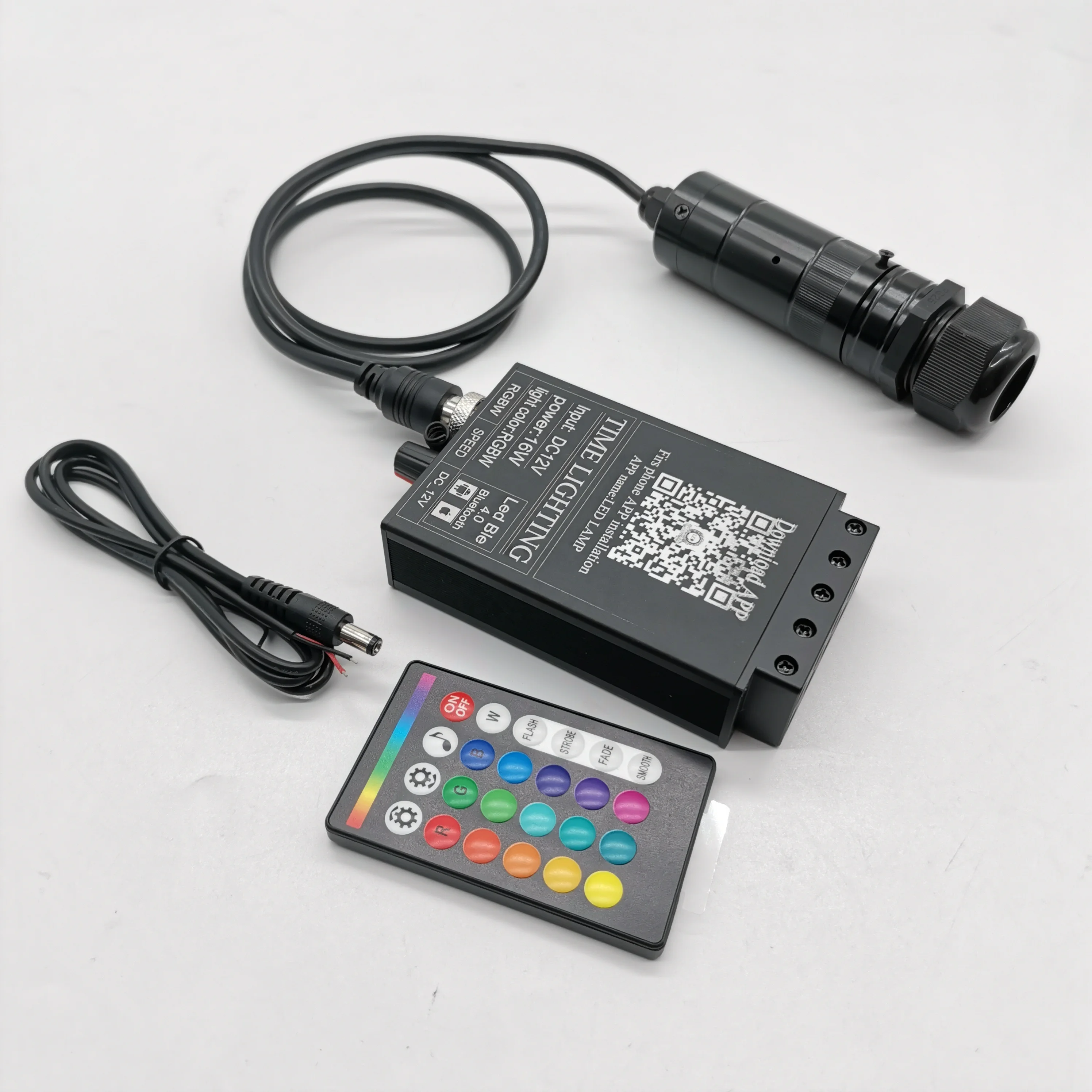 Starry sky and Meteor fiber optical light source 16W RGBW fiber optic lights  colorful remote control for car decoration