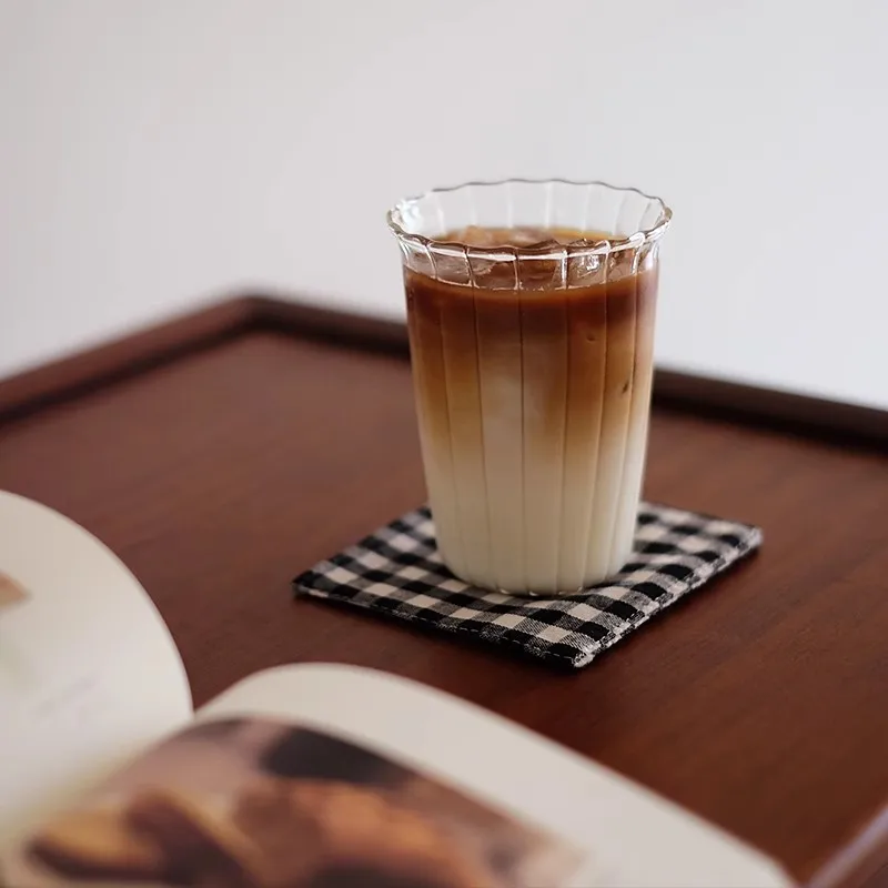 Hot Sale 14oz Iced latte coffee glass American drinking high borosilicate glass clear cold drink glass water cup