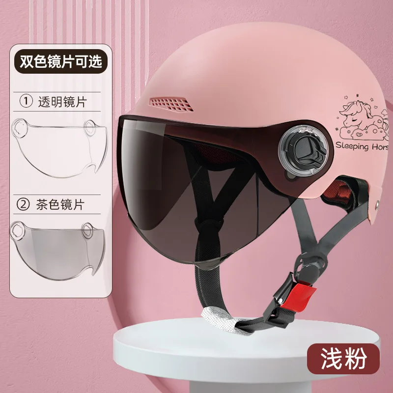 Hot Selling Lightweight Unisex Motorcycle Frosted Protective Short Mirror Half Helmet Cycling Helmets