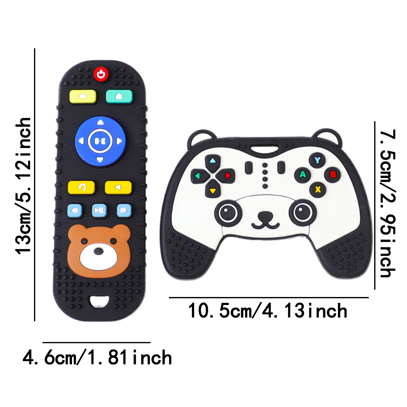 bpa free soft silicone phone teether silicone remote control teether shape silicone teething toys remote teether for baby