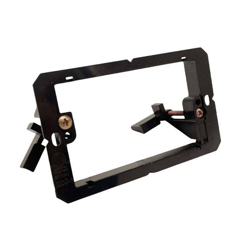 Single Gang 1 gang Rectangle Black New Work Nail-On  Low Voltage Mud Ring Wall Plate Mounting Bracket Wood Surfaces US